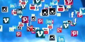 Falling Social Media Icons Lumetri Video Background