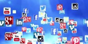 Element 3d Animation – Falling Social Media Icons Background