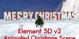 Element 3d Christmas Scene